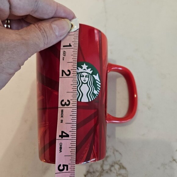 Starbucks Christmas Blend 2014 30th Anniversary Coffee Mug Mermaid 12 Oz Red - Picture 5 of 8